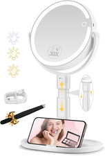 Makeup Mirror with Light, 30X
