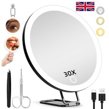 30X Magnifying Mirror With LED