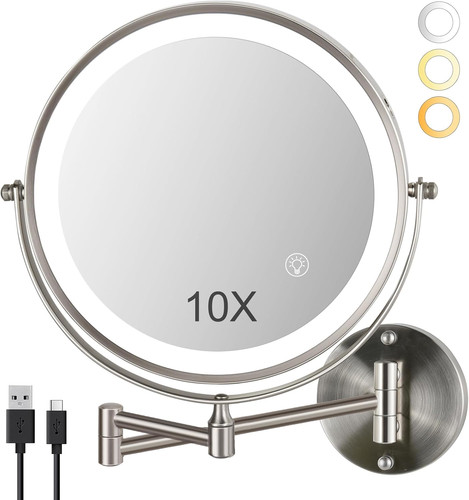 Magnifying mirror with lights - mirror,