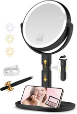 Makeup Mirror with Light, 30X