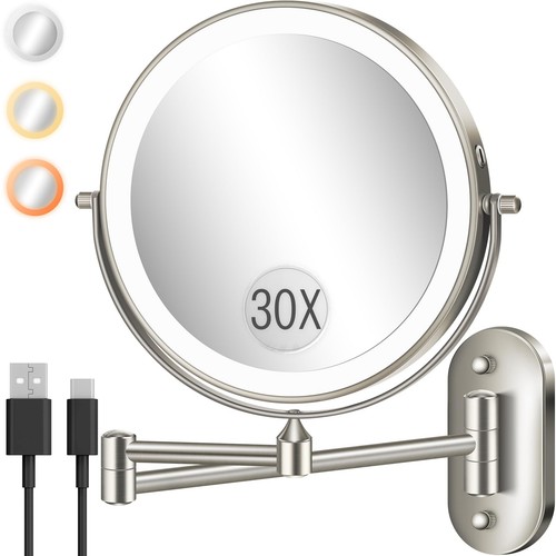 Wall mounted makeup mirror - mounted,