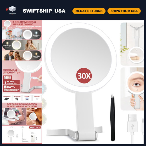 30x magnifying makeup mirror - 30x,