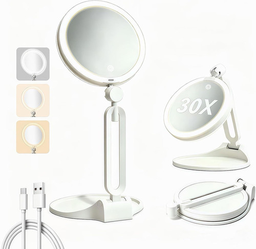 Travel makeup mirror - mirror, with