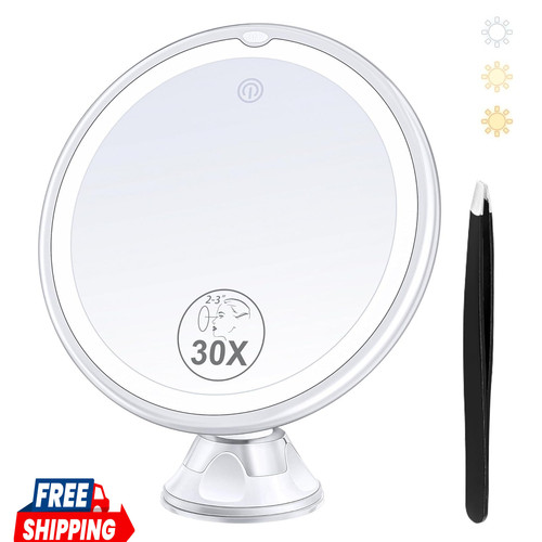 Magnifying mirror with light - magnifying,