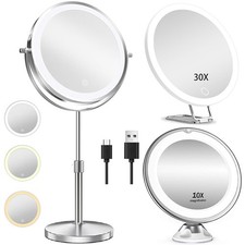 10X Magnifying Mirror With LED