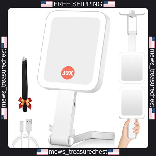 Magnifying travel mirror with - magnifying,