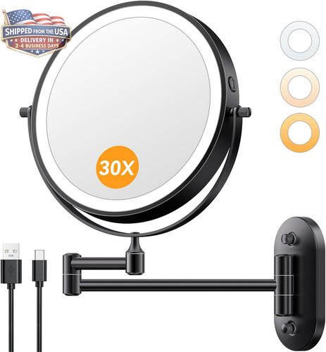 Wall mounted makeup mirror - wall,