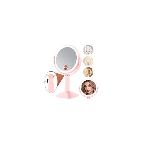 Glowtop lighted makeup mirror - lighted,
