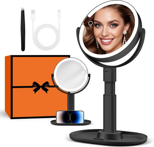 Lighted 30x magnifying makeup - lighted,