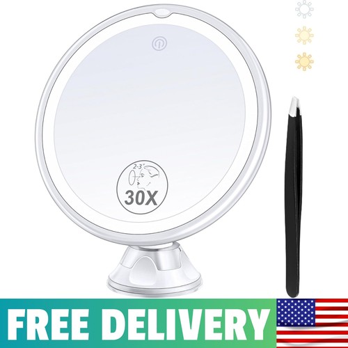Magnifying mirror with - with, light