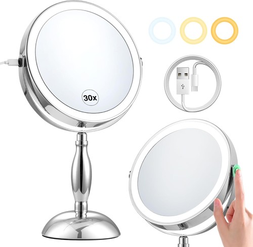 30x magnifying mirror chrome - 30x, mirror,