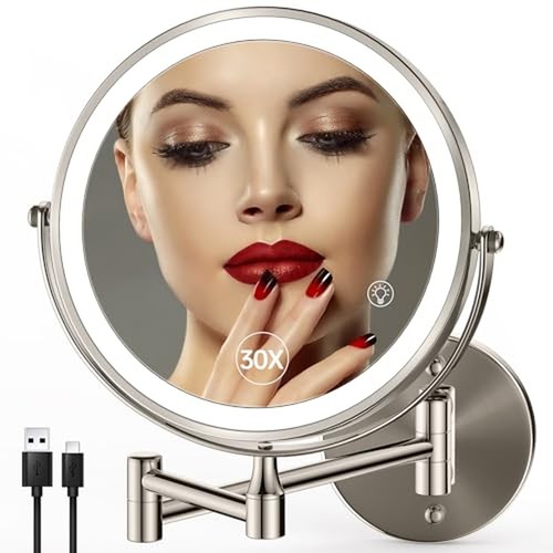 Wall mounted lighted makeup - mounted,