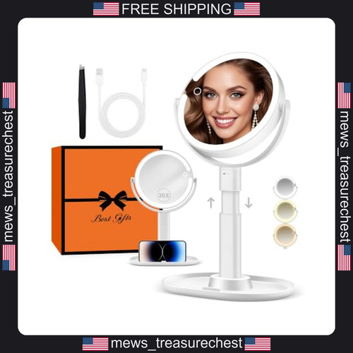 Lighted magnifying makeup - magnifying,