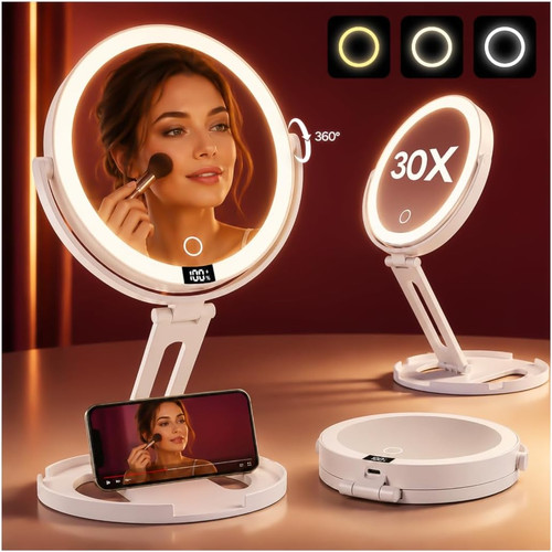Travel makeup mirror with - makeup,