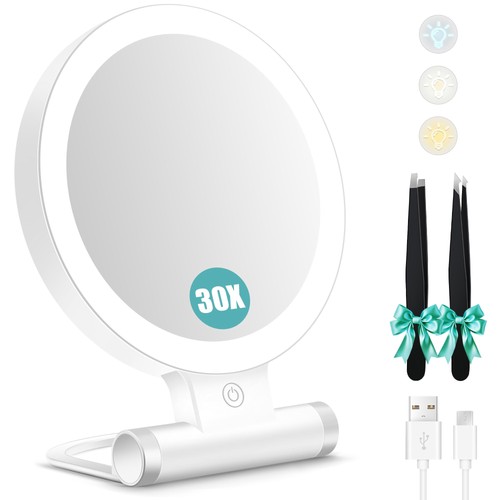 Magnifying mirror with light - magnifying,