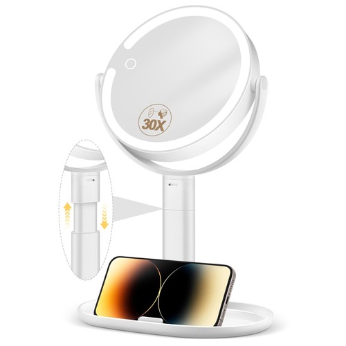 Makeup mirror with lights 30x - mirror,
