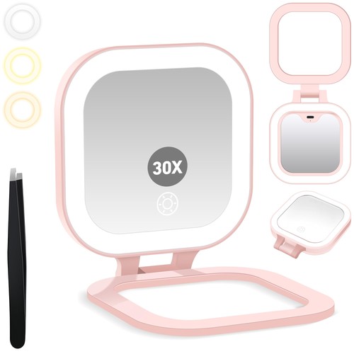Travel mirror with light - travel,