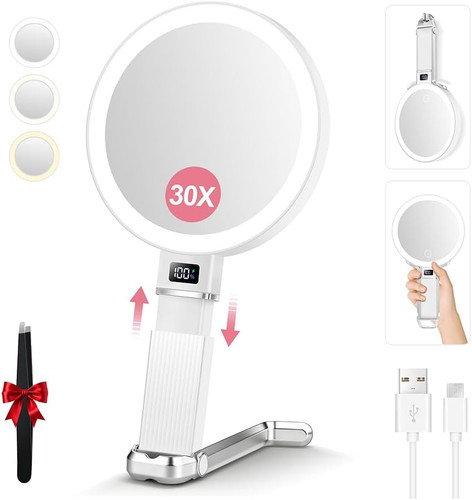 30x travel magnifying mirror - magnifying,