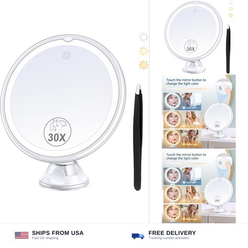 Magnifying mirror with light - magnifying,