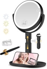 Makeup Mirror with Light, 30X